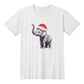 Cute Animal Christmas Shirt 2024 - Baby Elephant Christmas Hat