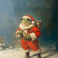 Tod the Frog as Santa Claus Heirloom Tapestry – Exclusive Christmas 2024 Décor