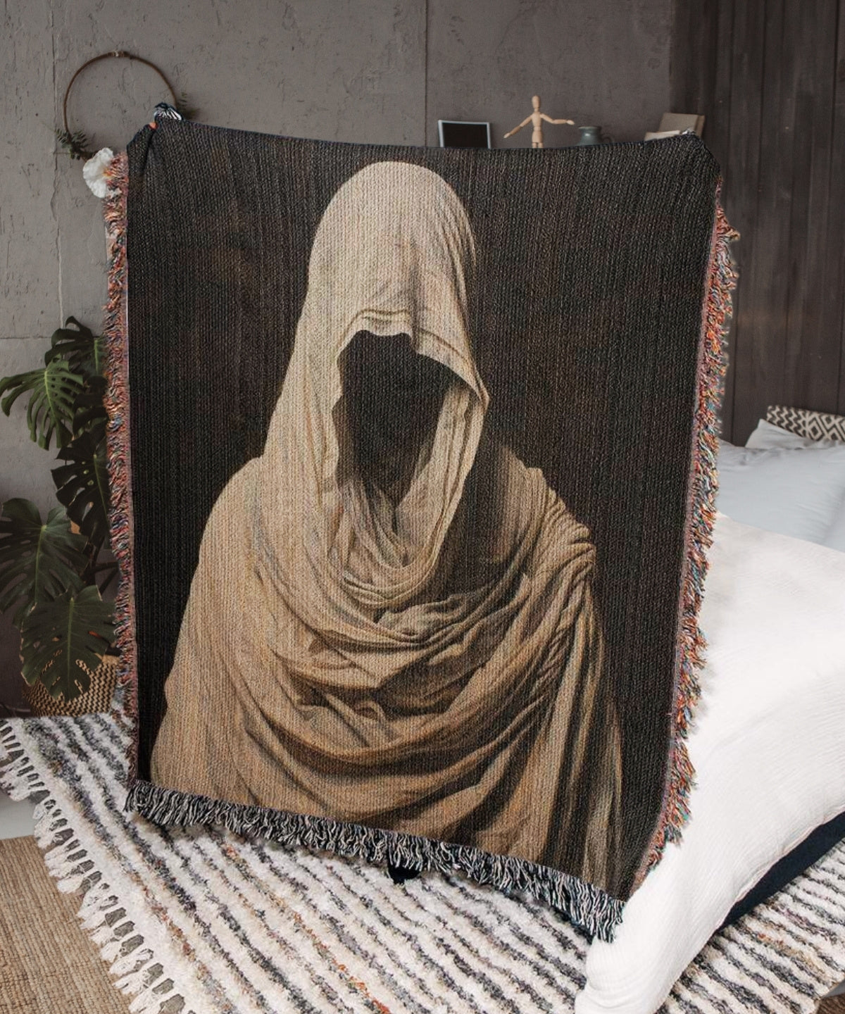 Faceless Ghost Heirloom Tapestry | Spooky Halloween Haunted Room Decor