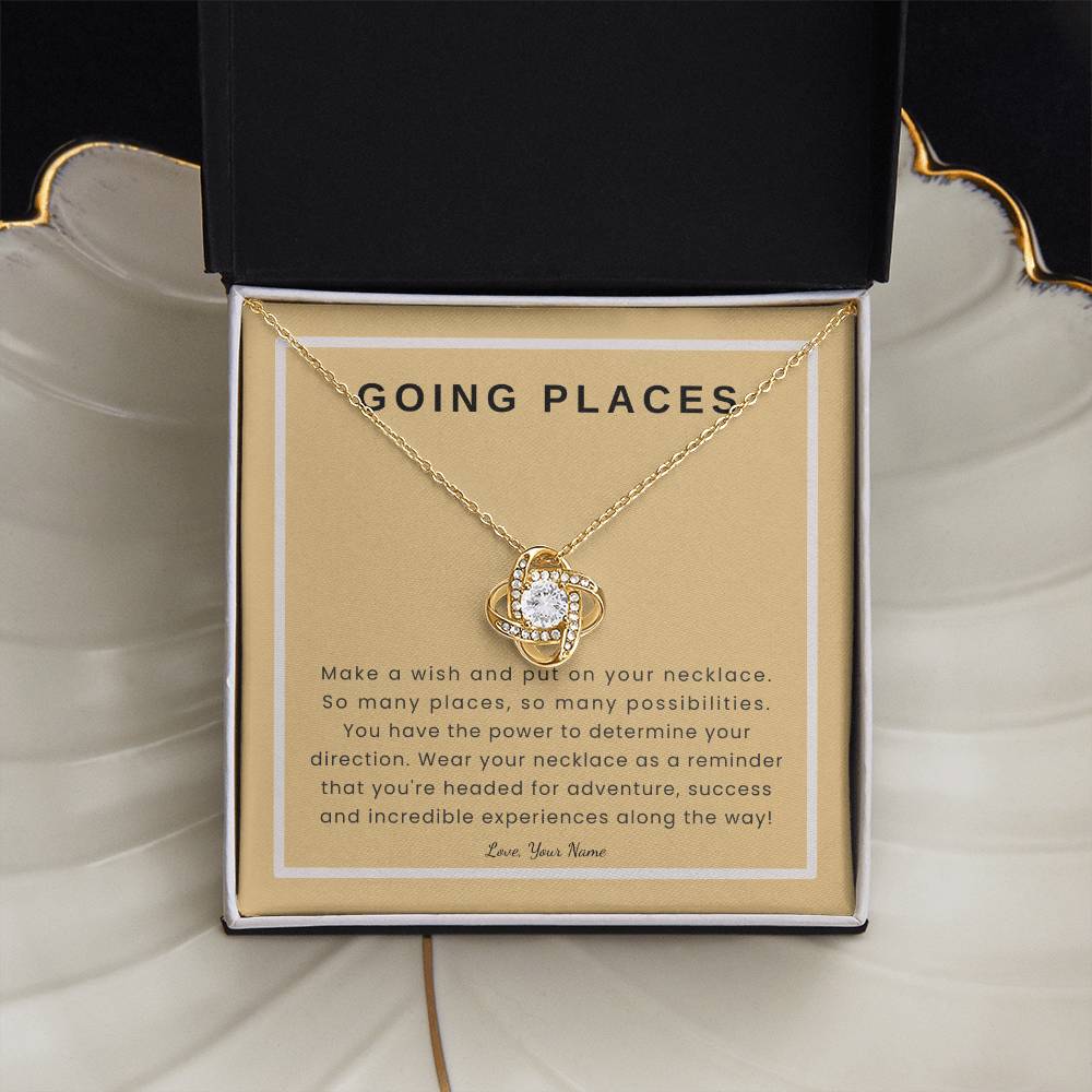 Personalized Graduation Gift | Going Places on Peach Card