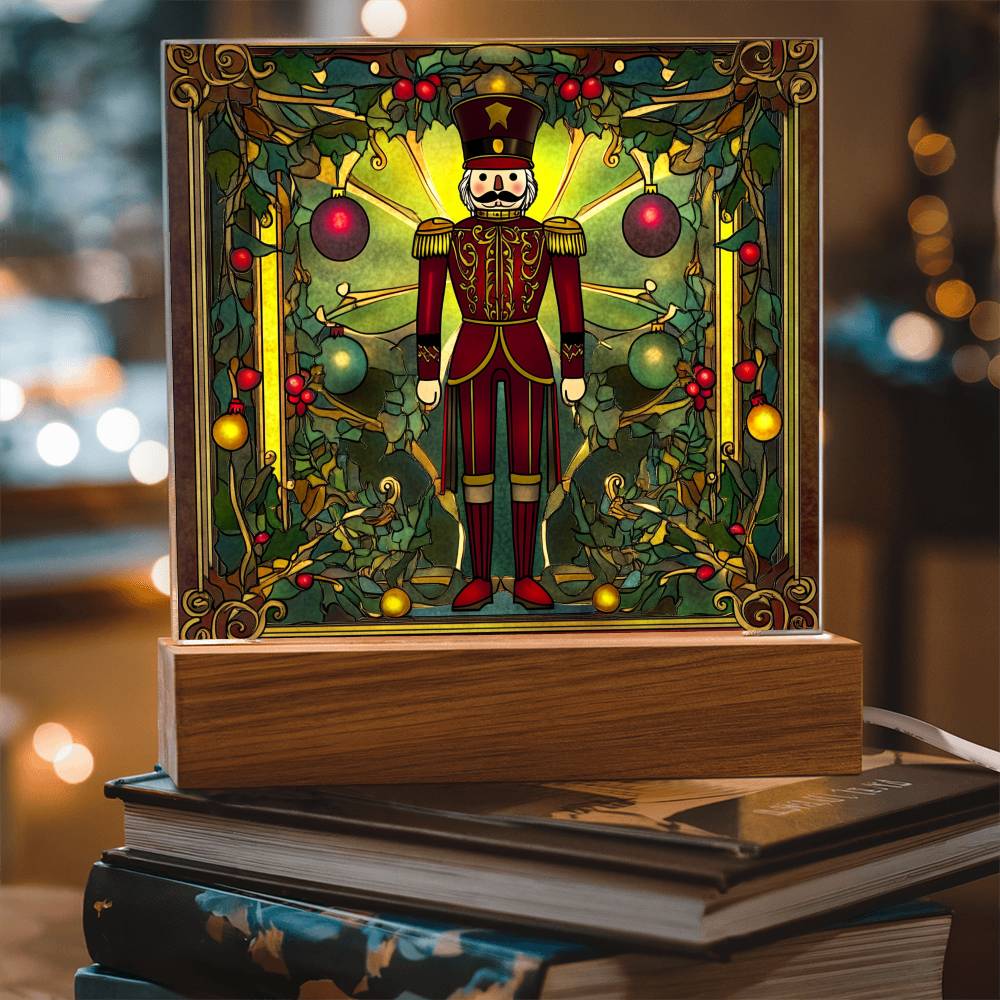 Faux Stained Glass Acrylic Plaque | The Nutcracker Christmas Decor 2024