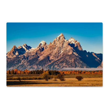 Mountain of Grand Teton National Park on Glossy Metal Print