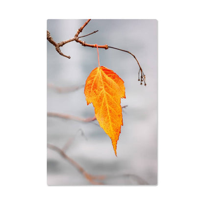 Autumn Leave Close Up on Metal Print | Fall Wall Art 2024