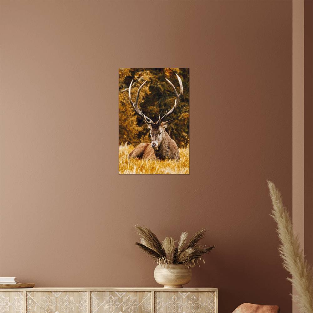 Deer and Autumn Forest Metal Print | Wall Art 2024