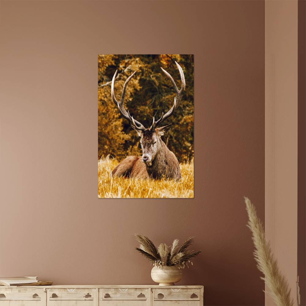 Deer and Autumn Forest Metal Print | Wall Art 2024