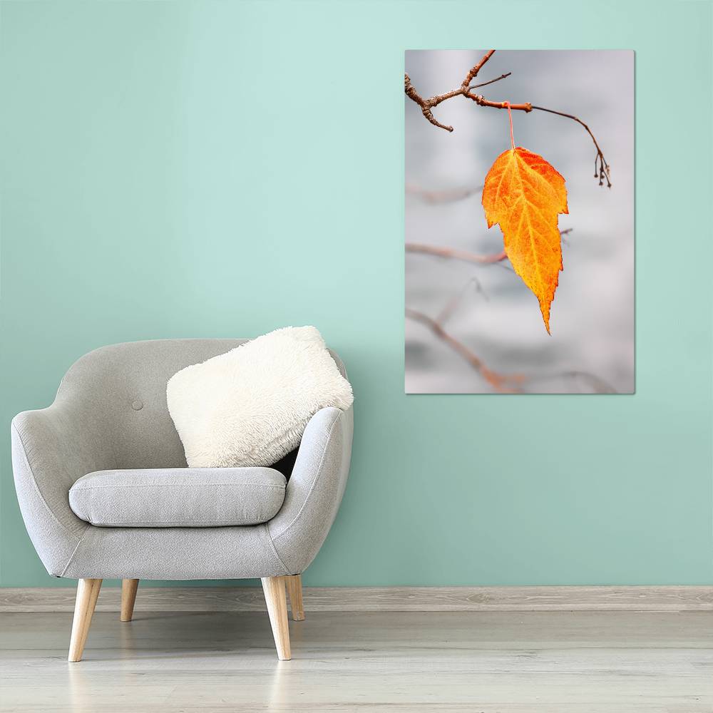 Autumn Leave Close Up on Metal Print | Fall Wall Art 2024