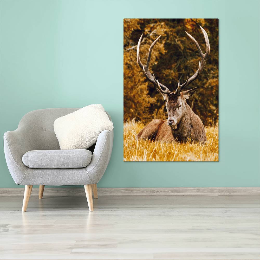 Deer and Autumn Forest Metal Print | Wall Art 2024