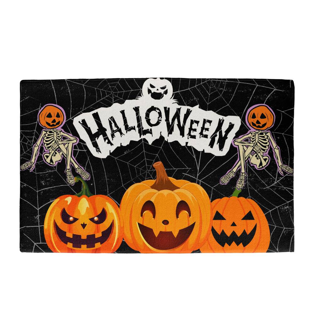 Spooky Pumpkin Welcome Mat | Halloween Home Decor