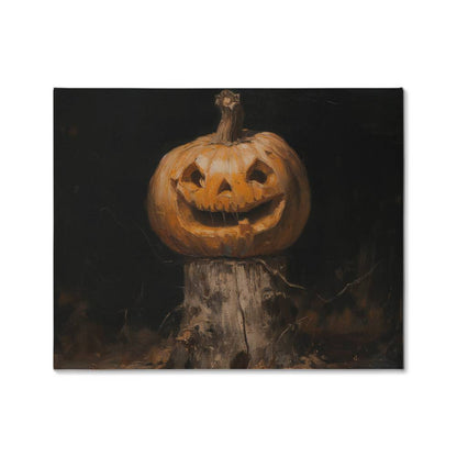 Spooky Pumpkin Printed on Wrapped Canvas | Halloween Decor 2024