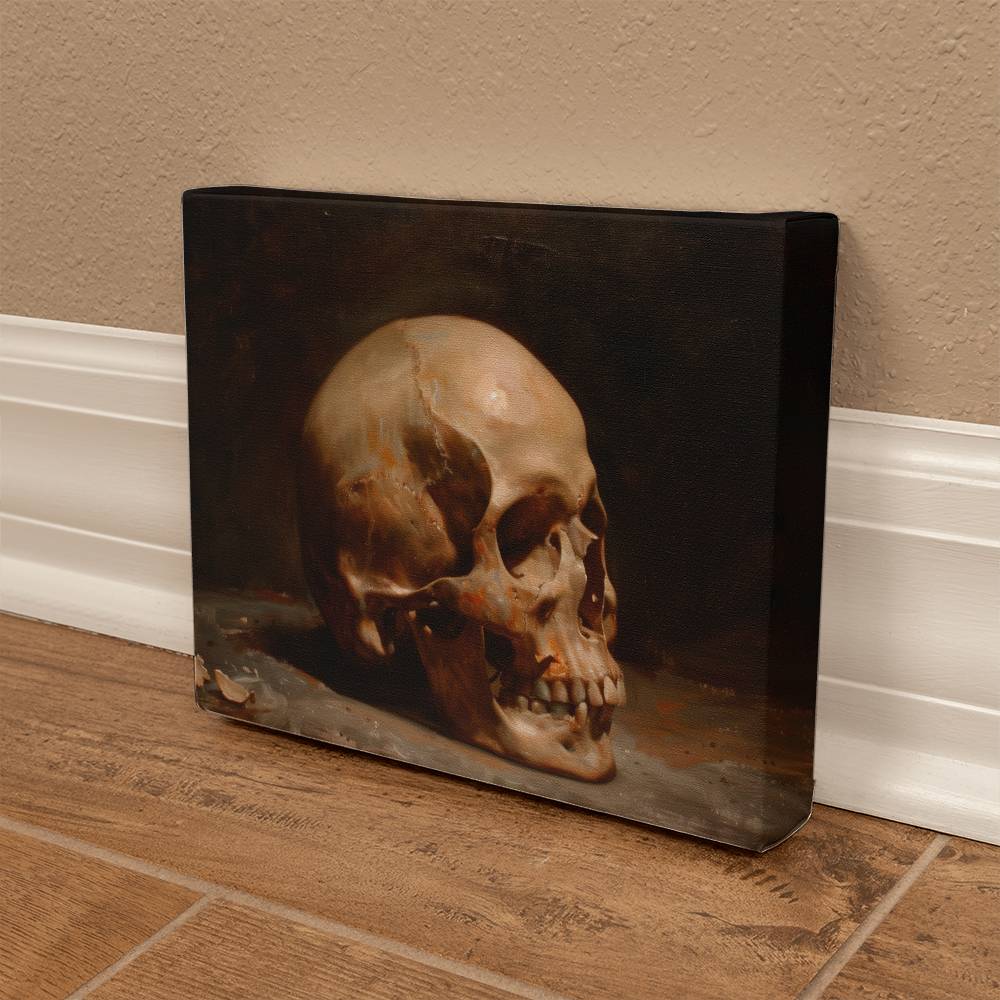 Spooky Skeleton Printed on Wrapped Canvas | Halloween Decor 2024