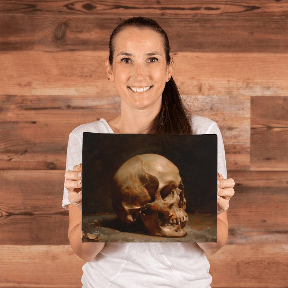 Spooky Skeleton Printed on Wrapped Canvas | Halloween Decor 2024