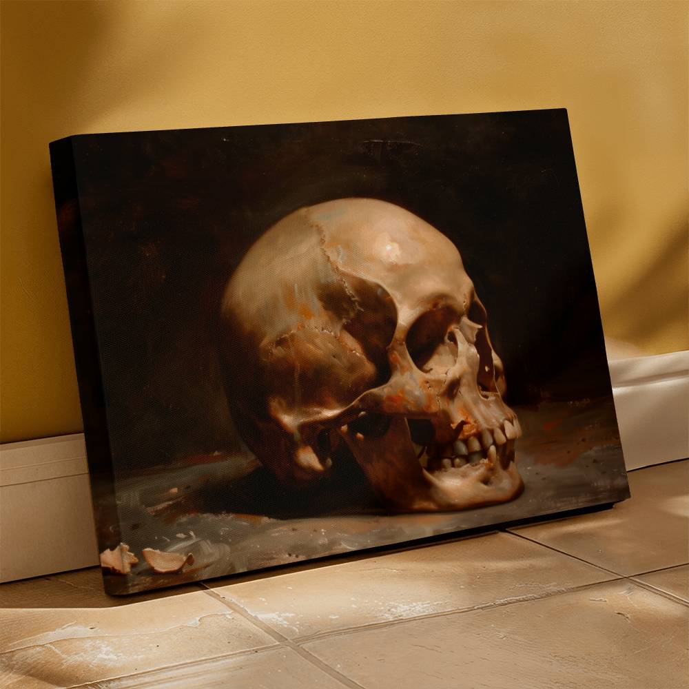 Spooky Skeleton Printed on Wrapped Canvas | Halloween Decor 2024