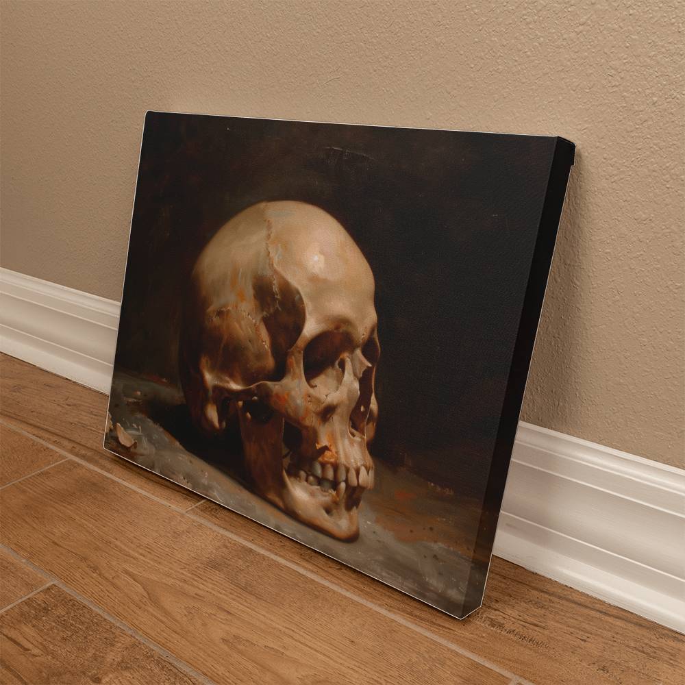 Spooky Skeleton Printed on Wrapped Canvas | Halloween Decor 2024