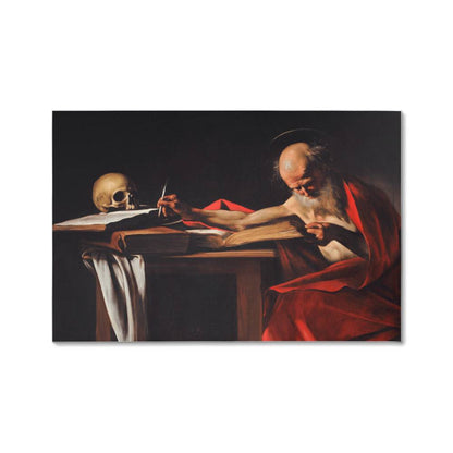 Saint Jerome in His Study by Caravaggio Printed on Wrapped Canvas