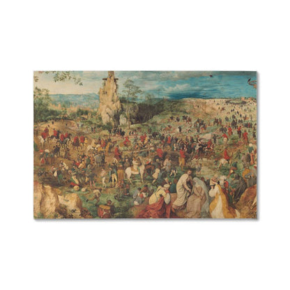 The Procession to Calvary by Pieter Bruegel the Elder Printed on Wrapped Canvas