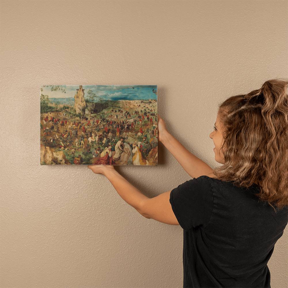 The Procession to Calvary by Pieter Bruegel the Elder Printed on Wrapped Canvas