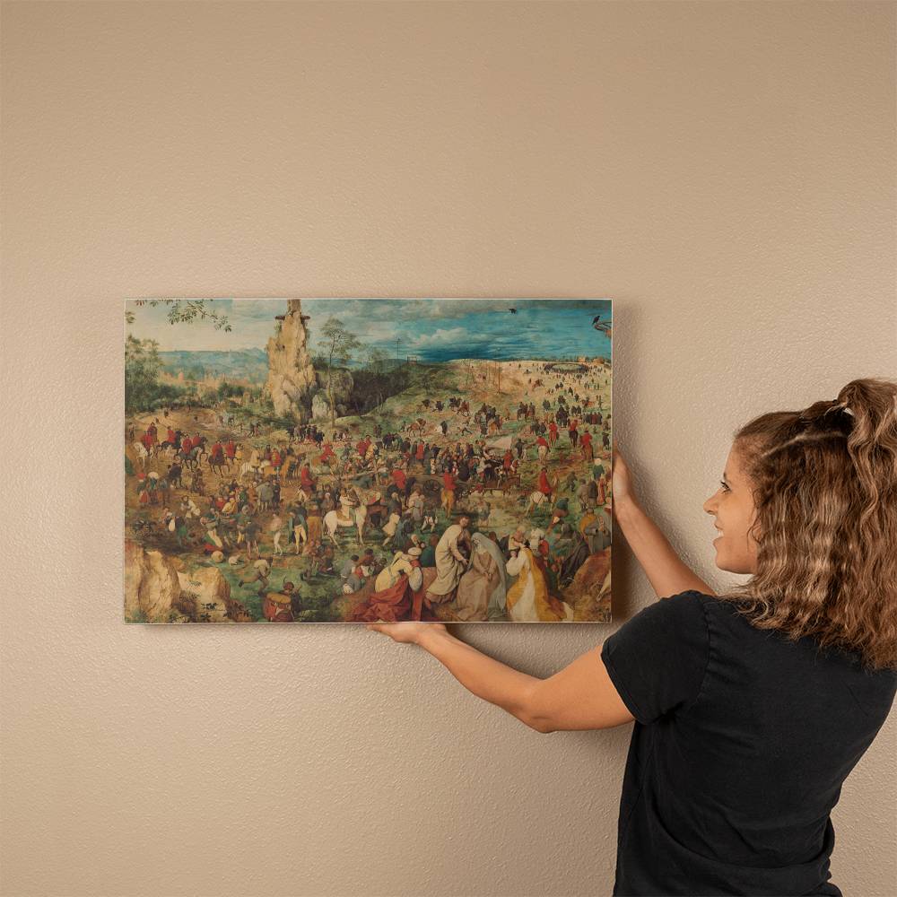 The Procession to Calvary by Pieter Bruegel the Elder Printed on Wrapped Canvas