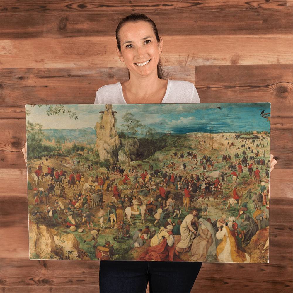 The Procession to Calvary by Pieter Bruegel the Elder Printed on Wrapped Canvas