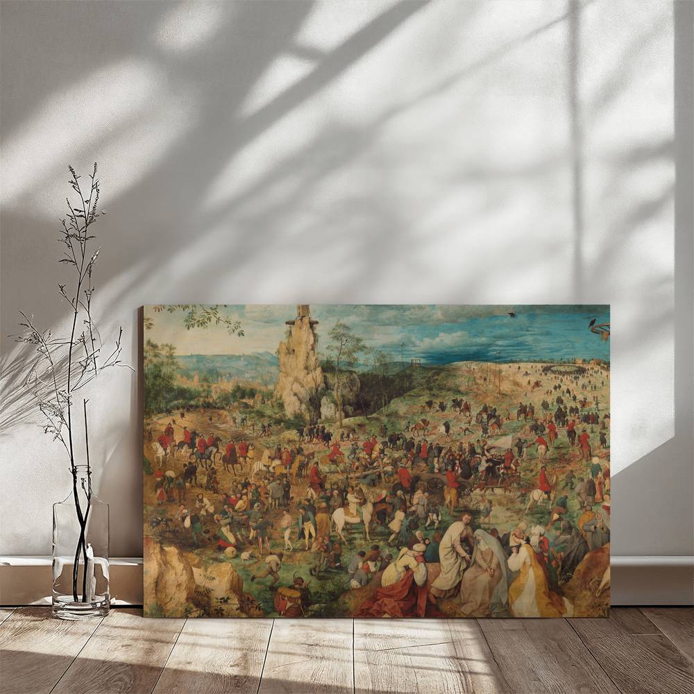 The Procession to Calvary by Pieter Bruegel the Elder Printed on Wrapped Canvas