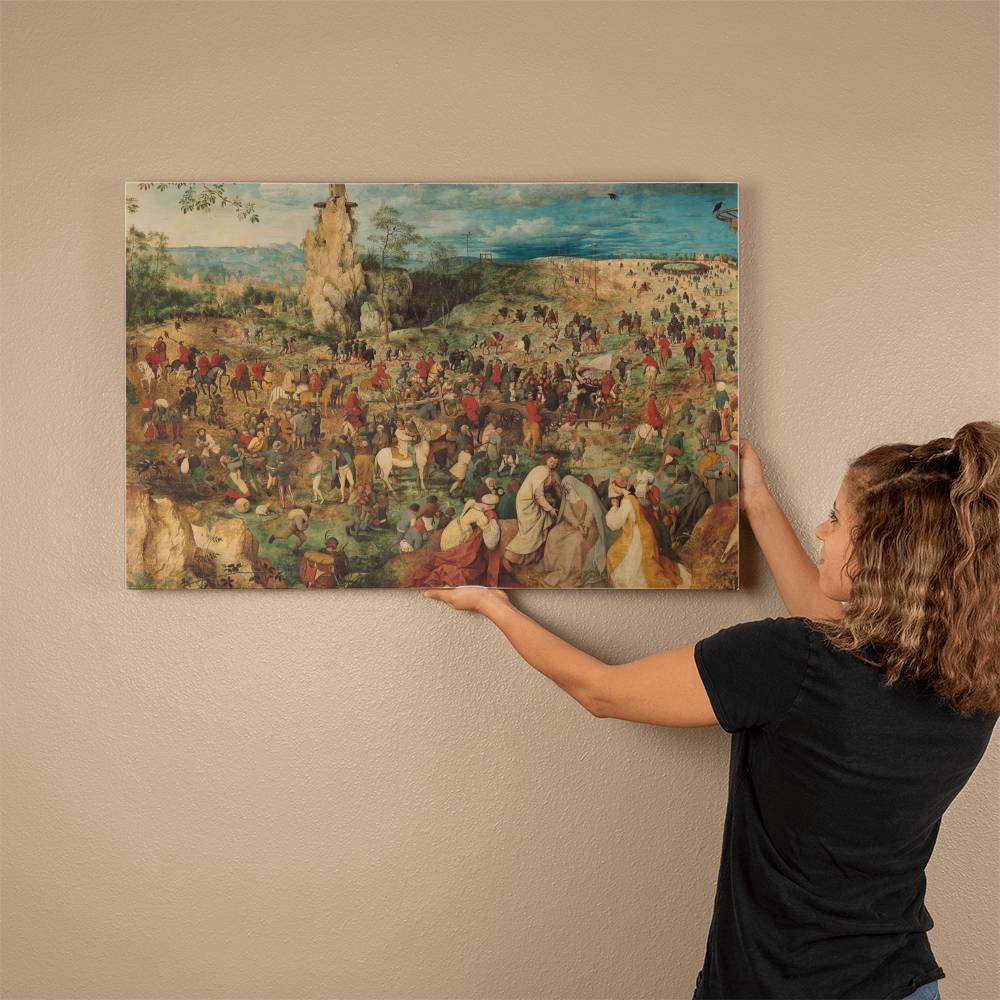 The Procession to Calvary by Pieter Bruegel the Elder Printed on Wrapped Canvas