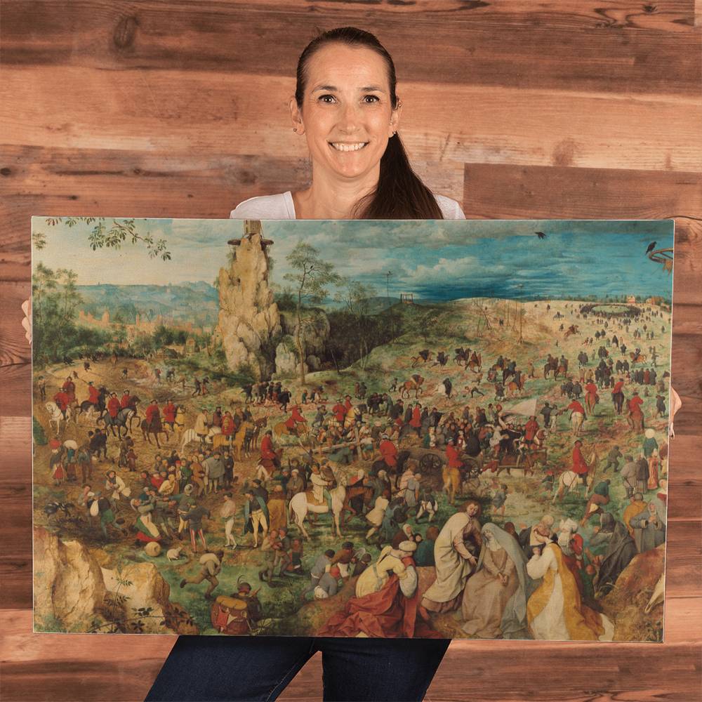 The Procession to Calvary by Pieter Bruegel the Elder Printed on Wrapped Canvas