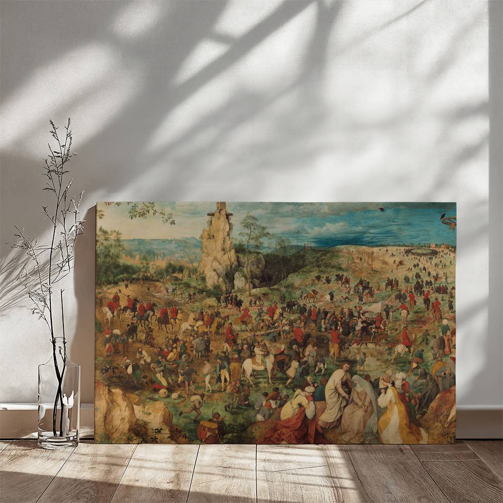 The Procession to Calvary by Pieter Bruegel the Elder Printed on Wrapped Canvas