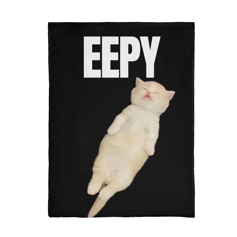 Eepy Kiten Meme Funny Coral Blanket