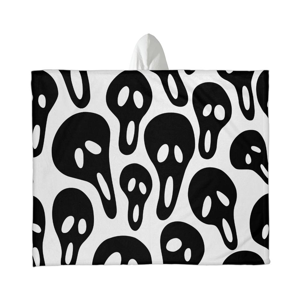 Spooky Screaming Skeleton Hooded Blanket | Halloween Gift