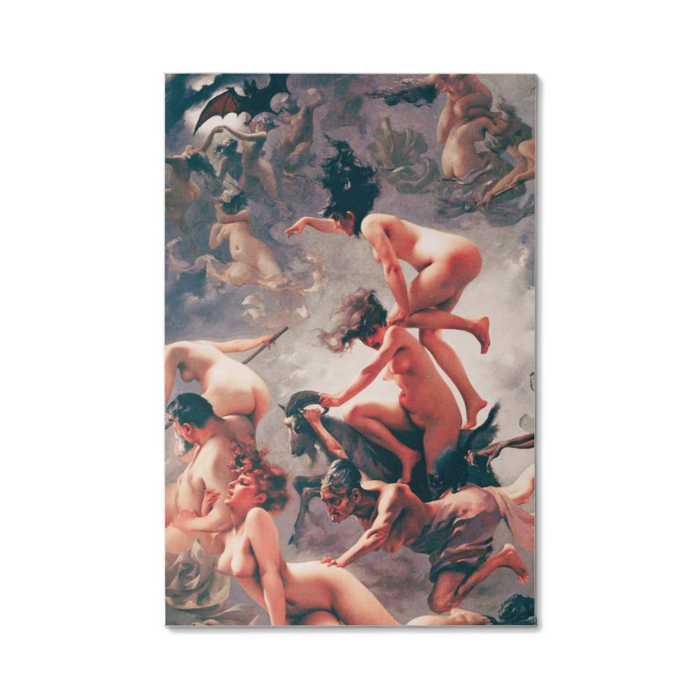 Witches Flying to their Sabbath 1878 by Luis Ricardo Falero Printed on Wrapped Canvas | Halloween Decor 2024