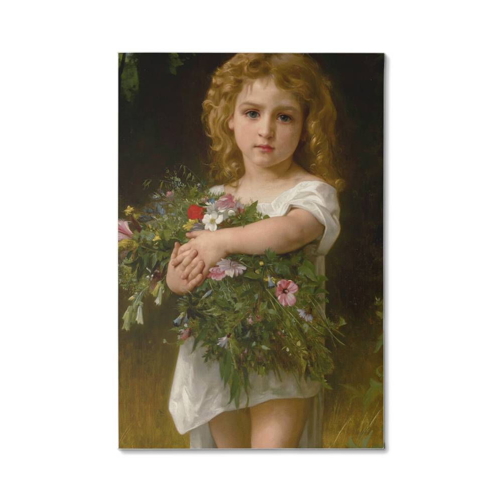 Little Girl with Flowers by Wiliam Adolphe Bouguereau