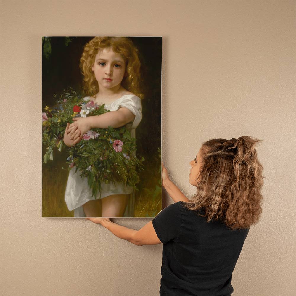 Little Girl with Flowers by Wiliam Adolphe Bouguereau