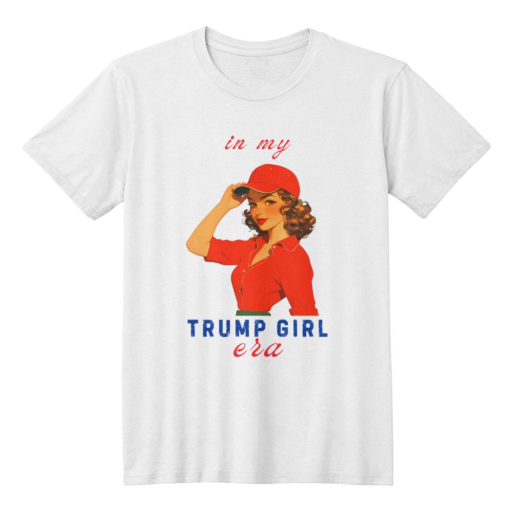 In My Trump Girl Era Vintage White Woman on White Shirt