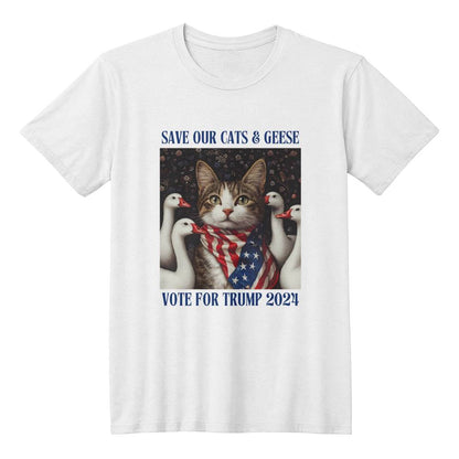 Save Our Cats and Geese Vote for Trump 2024 Funny Tshirt | Support Trump 2024