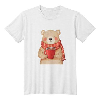 Super Cute Christmas Shirt 2024 - Bear Holding Hot Chocolate