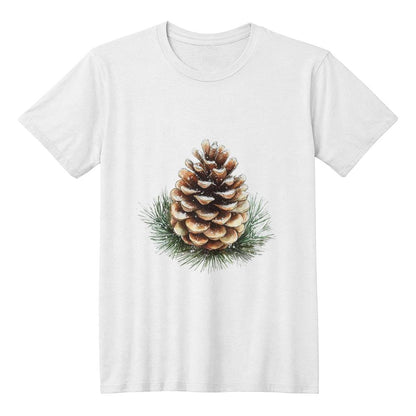 Beautiful Christmas Shirt 2024 - Hand-painted Watercolor Pinecone