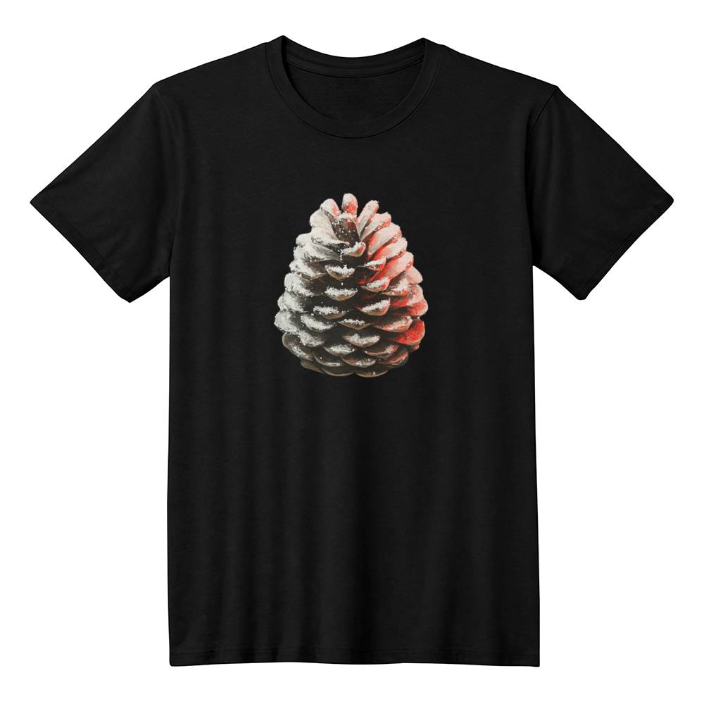 Cute Christmas Shirt 2024 - Pine Cone Dusted with Snow