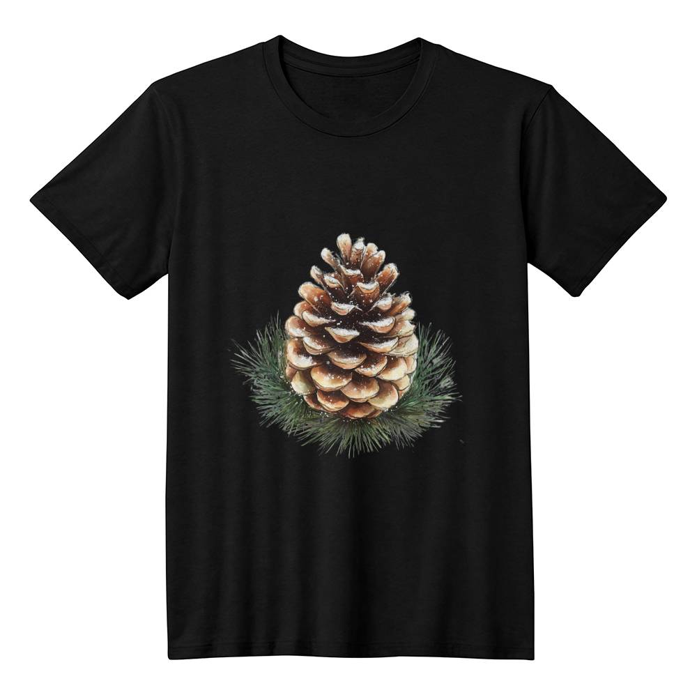 Beautiful Christmas Shirt 2024 - Hand-painted Watercolor Pinecone