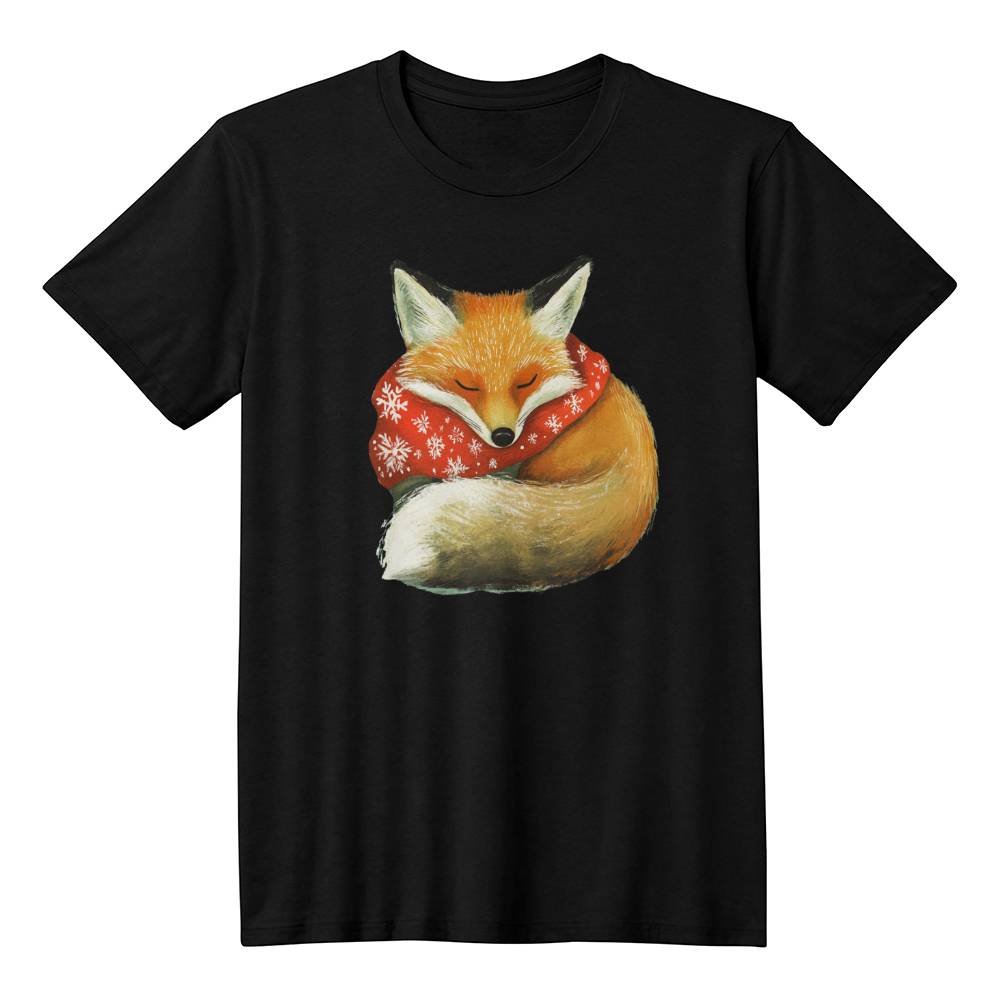 Cute Animal Christmas Shirt 2024 - An Adorable Sleeping Fox