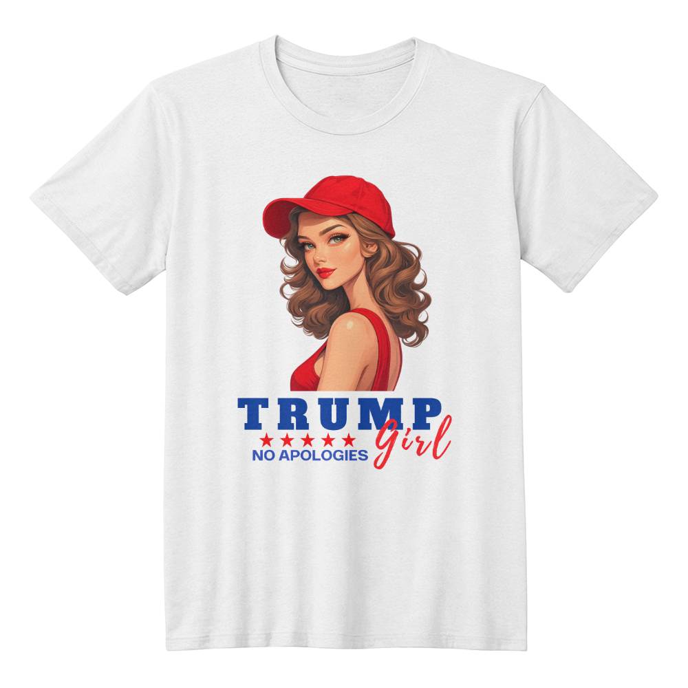 Trump Girl No Apologies Brunette Girl | Support Trump 2024