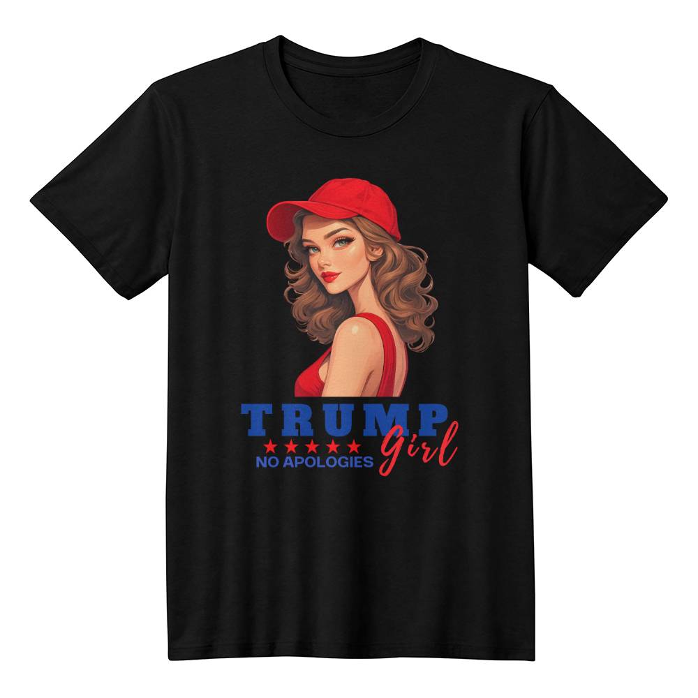 Trump Girl No Apologies Brunette Girl | Support Trump 2024