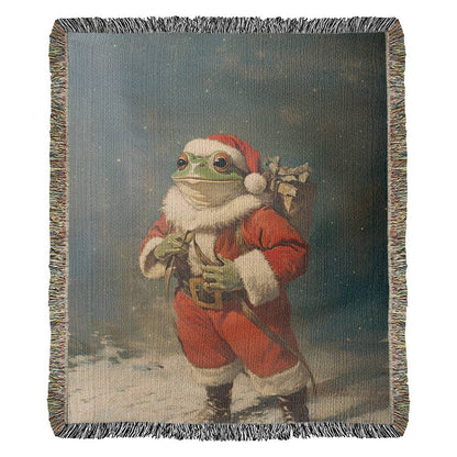 Tod the Frog as Santa Claus Heirloom Tapestry – Exclusive Christmas 2024 Décor