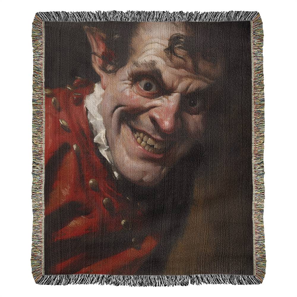 A Man Smirking on Heriloom Tapestry | Gothic Art Decor