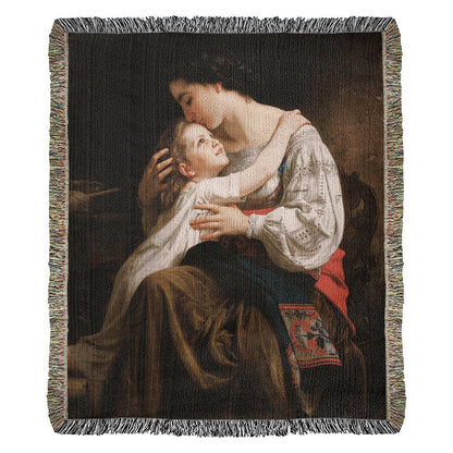 Maternal Love by Hugues Merle on Heirloom Tapestry