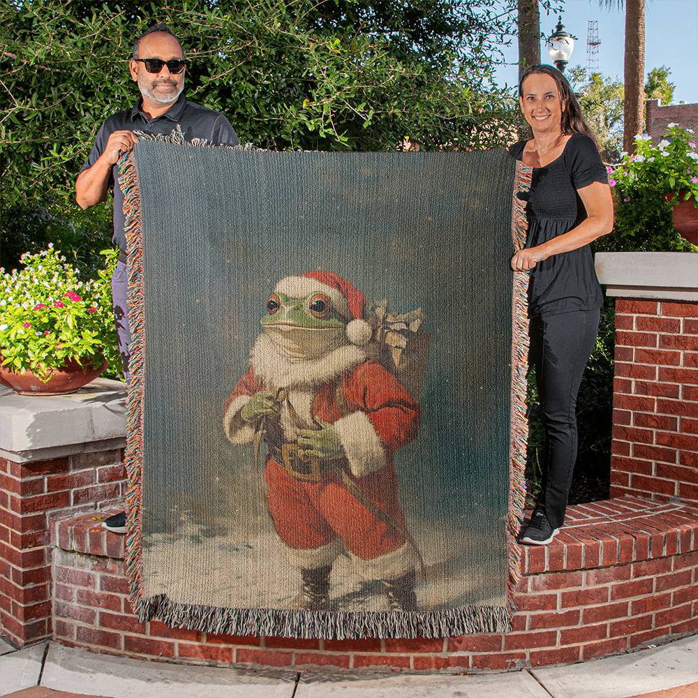 Tod the Frog as Santa Claus Heirloom Tapestry – Exclusive Christmas 2024 Décor