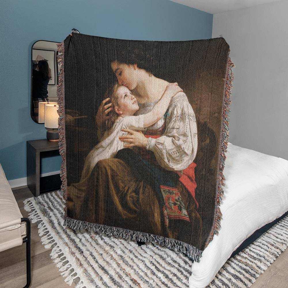 Maternal Love by Hugues Merle on Heirloom Tapestry