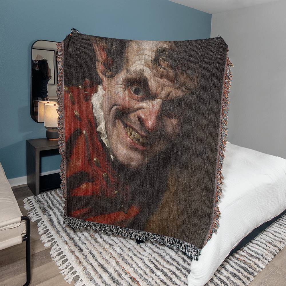 A Man Smirking on Heriloom Tapestry | Gothic Art Decor