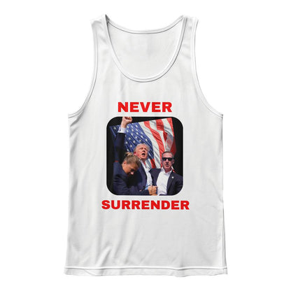 Never Surrender Trump Tank Top | Trump Shooting Tank Top