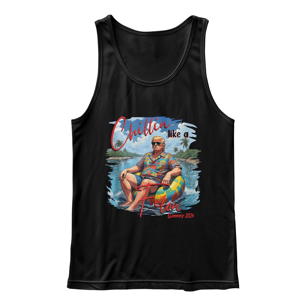 Trump Retro Tank Top Chillin Like A Felon Summer 2024 | Support Trump Rally 2024