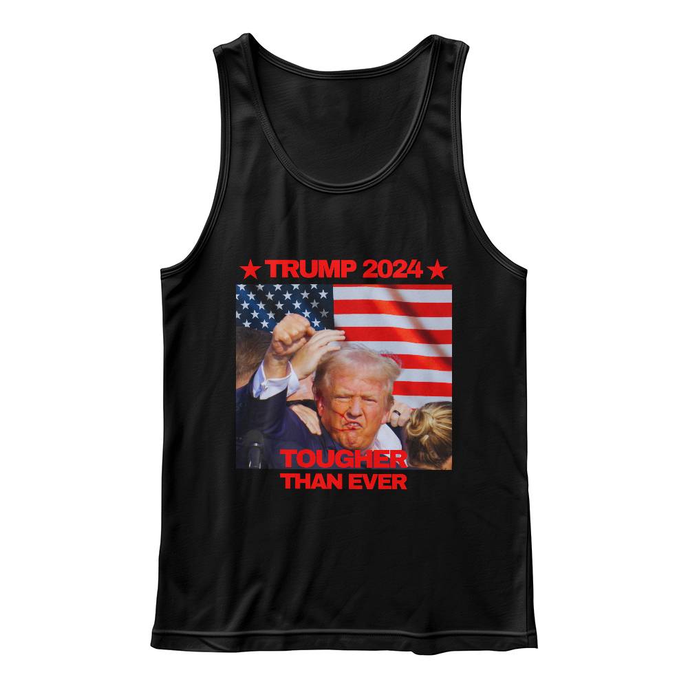 Tougher Than Ever Trump Shooting Tank Top | Support Trump 2024 Election