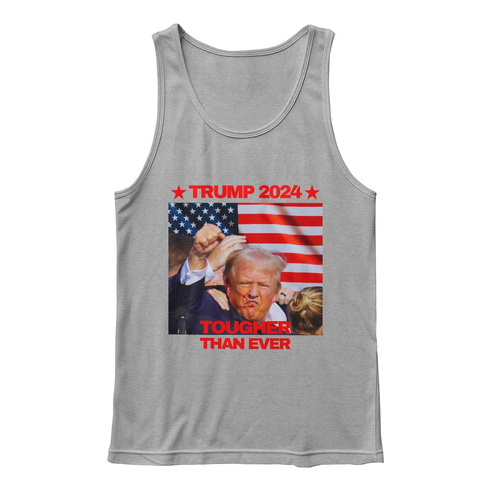 Tougher Than Ever Trump Shooting Tank Top | Support Trump 2024 Election